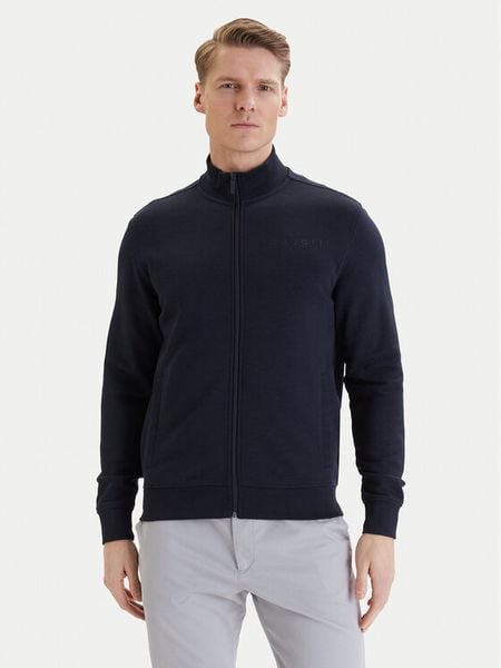 Bugatti Bluza 8750-15070E Granatowy Regular Fit. Niebieskie bluzy męskie Bugatti, l, bez wzorów, z bawełny, bez kaptura. Za 299.99 zł.