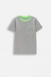 Koszulka sportowa dziecięca Lemon Explore WL6 z krótkim rękawem szara. Szare t-shirty dla chłopców LEMON explore, bez wzorów, z materiału, bez ramiączek. Za 49.90 zł.