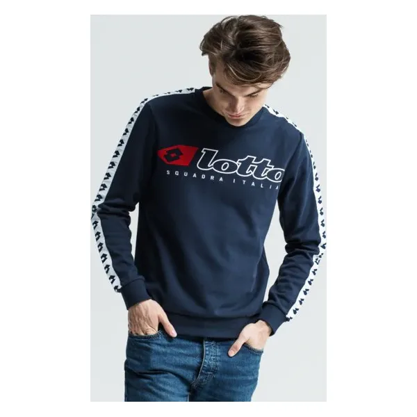 Lotto Bluza Athletica Due Rn Pl , granatowy, rozmiar XXL. Niebieskie bluzy męskie Lotto, m, bez wzorów, z bawełny, bez kaptura. W wyprzedaży za 129.99 zł.