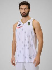 4F Koszulka meczowa replika domowa z sezonu 2025/26 męska 4F x Miasto Szkła Krosno - biała S. Białe t-shirty męskie 4f, m, bez wzorów, z dzianiny, bez kołnierzyka. Za 219.99 zł.