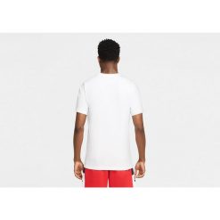 Koszulka męska nike air jordan 'i fly' crew tee white. Białe koszulki sportowe męskie Nike, m, bez wzorów, bez kołnierzyka, bez ramiączek, na fitness i siłownię. Za 149.00 zł.