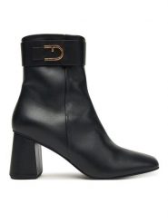 Furla Botki Chick YJ73HIC-X30000-O6000-1-007-20-AL-3700 S Czarny. Czarne botki damskie Furla, ze skóry, bez obcasa, na słupku, bez zapięcia. Za 1,389.00 zł.