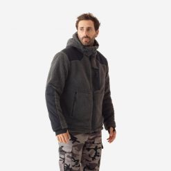 Polar barankowy Solognac 900. Szare bluzy męskie SOLOGNAC, l, bez wzorów, z polaru, bez kaptura. Za 299.99 zł.
