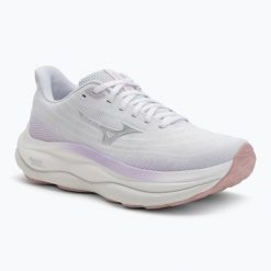 Buty do biegania damskie Mizuno Wave Sky 9 white/silver/orchid petal. Białe obuwie sportowe damskie Mizuno, bez wzorów, z materiału, do biegania, mizuno wave. Za 808.15 zł.