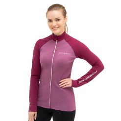 Bluza dresowa termoaktywna rozpinana damska Brubeck Athletic. Fioletowe bluzy damskie Brubeck, l, bez wzorów, z dresówki, bez kaptura. Za 239.99 zł.