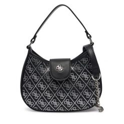 Torebka Guess. Czarne torebki do ręki damskie Guess, z aplikacjami, klasyczne, bez dodatków. Za 294.99 zł.