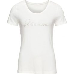 Shirt z napisem: must have bonprix biel wełny. Bluzki damskie bonprix. Za 37.99 zł.