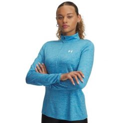 Bluza z zamkiem damska Under Armour UA Tech Twist 1/2 Zip. Niebieskie bluzy sportowe damskie Under Armour, xs, bez wzorów, z materiału, bez kaptura, na fitness i siłownię. Za 228.08 zł.