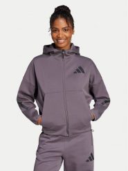 Adidas Bluza Z.N.E. JD5985 Szary Loose Fit. Szare bluzy damskie Adidas, xs, bez wzorów, z bawełny, bez kaptura. Za 289.99 zł.