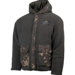 Bluza Męska Wędkarska Nash Zero Tolerance Sherpa Fleece Hoody. Brązowe bluzy męskie Nash, m, bez wzorów, bez kaptura. Za 539.99 zł.