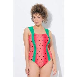 Damski Strój kąpielowy arbuz miękkie miseczki szerokie ramiączka. Brązowe kostiumy jednoczęściowe damskie Ulla Popken, plus size, bez wzorów, z elastanu, sportowe, plus size. Za 279.99 zł.