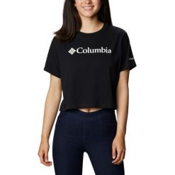 Koszulka trekkingowa damska Columbia North Cascades Cropped. Czarne koszulki sportowe damskie Columbia, s, bez wzorów, sportowe, bez kołnierzyka. Za 66.99 zł.