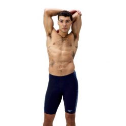 Kąpielówki męskie spodenki kąpielowe Speedo Jammer Endurance Tech Panel. Niebieskie kąpielówki męskie Speedo, m, bez wzorów, z materiału, na fitness i siłownię. Za 201.98 zł.