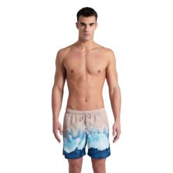 Spodenki szorty męskie Arena Beach Boxer. Brązowe kąpielówki męskie Arena, m, bez wzorów, do pływania. Za 129.99 zł.