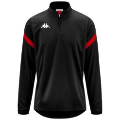 Bluza dresowa 1/2 zip Kappa Dolvole. Czarne bluzy męskie Kappa, bez wzorów, z dresówki, bez kaptura, na fitness i siłownię. Za 207.50 zł.