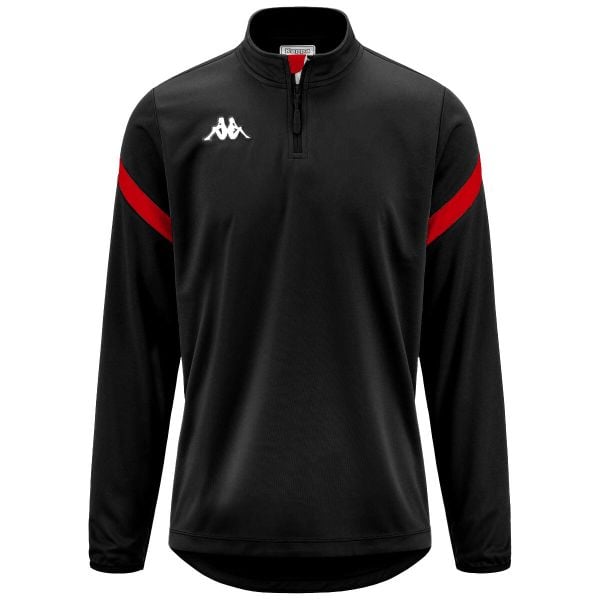 Bluza dresowa 1/2 zip Kappa Dolvole. Czarne bluzy męskie Kappa, bez wzorów, z dresówki, bez kaptura, na fitness i siłownię. Za 207.50 zł.