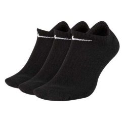 Skarpety Unisex Dla Dorosłych No Show Everyday (zestaw 3 Sztuk). Czarne skarpety męskie Nike, bez wzorów. Za 107.99 zł.