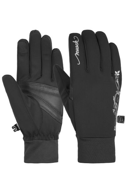 Rękawiczki damskie Reusch Saskia Touchtec. Czarne rękawiczki damskie Reusch, bez wzorów, z lycry, sportowe. Za 189.90 zł.