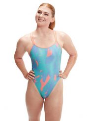 Strój Kąpielowy Speedo Digital Starback Banana Leaf – Niebieski - Rozmiar 26. Brązowe kostiumy jednoczęściowe damskie Speedo, bez wzorów, z materiału, klasyczne, na fitness i siłownię. Za 261.87 zł.