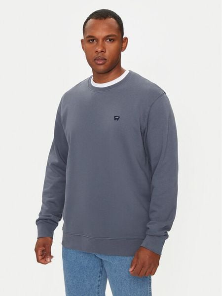 Wrangler Bluza Sign Off 112357335 Niebieski Regular Fit. Niebieskie bluzy męskie Wrangler, m, bez wzorów, z bawełny, bez kaptura. Za 159.99 zł.