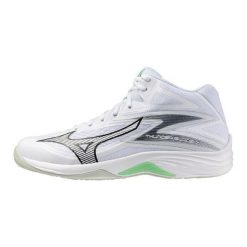 Buty halowe Mizuno Thunder Blade Z Mid. Białe buty sportowe męskie Mizuno, bez zapięcia, do piłki ręcznej. Za 380.05 zł.