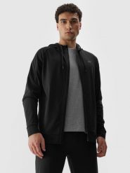 4F Bluza treningowa z materiałów z recyklingu męska M. Szare bluzy męskie 4f, m, bez wzorów, z dzianiny, bez kaptura. Za 229.99 zł.