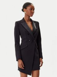 Elisabetta Franchi Marynarka AB-803-56E2-V520 Czarny Regular Fit. Czarne żakiety damskie Elisabetta Franchi, bez wzorów, z syntetyku. Za 2,259.00 zł.