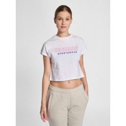 Damska koszulka crop top Hummel Legacy June. Białe t-shirty damskie Hummel, xs, bez wzorów, casualowe, bez kołnierzyka. Za 126.50 zł.