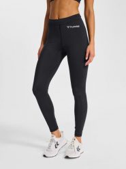 Damskie legginsy Hummel. Czarne legginsy sportowe damskie Hummel, s, bez wzorów, z poliesteru, do biegania. Za 201.05 zł.