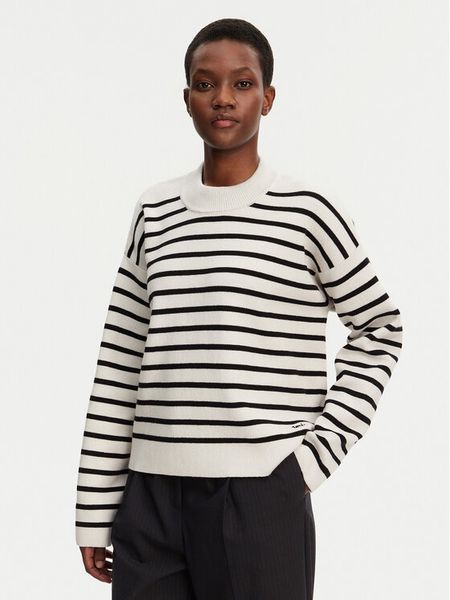 AMI Paris Sweter UKS036.KN0041 Szary Relaxed Fit. Szare swetry damskie AMI PARIS, l, bez wzorów, z bawełny, bez kołnierzyka, bez ramiączek, bez kaptura. Za 1,629.00 zł.