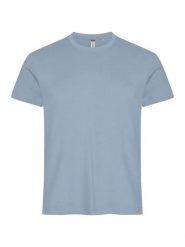 Clique Basic-T męski t-shirt z bawełny, dopasowany krój. Niebieskie t-shirty męskie CLIQUE, m, bez wzorów, z bawełny, bez kołnierzyka. Za 81.37 zł.