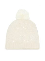 Guess Czapka V5BZ03 Z39B0 Écru. Czapki i kapelusze damskie Guess, na zimę, z aplikacjami, z materiału. Za 179.99 zł.