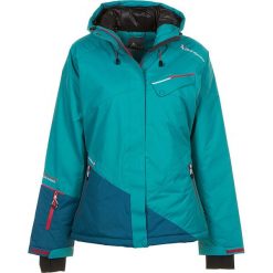 Kurtka narciarska w kolorze turkusowym. Niebieskie kurtki snowboardowe damskie Peak Mountain, z materiału. W wyprzedaży za 215.95 zł.