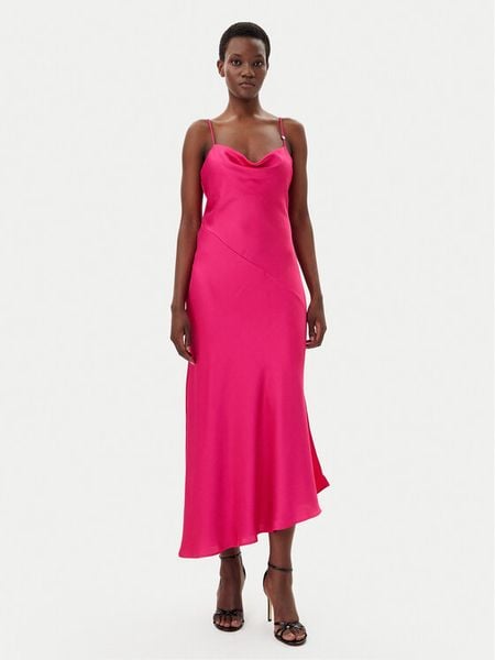 HUGO Sukienka koktajlowa Katea-1 50538974 Różowy Regular Fit. Czerwone sukienki damskie Hugo, bez wzorów, z syntetyku, wizytowe, bez kołnierzyka, bez ramiączek. Za 579.99 zł.