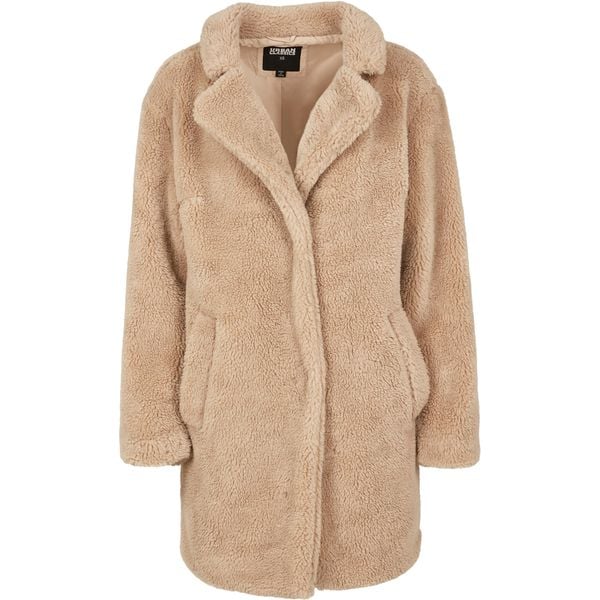 Parka dla kobiet Urban Classic oversized sherpa. Białe kurtki damskie Urban Classics, na zimę, bez wzorów, bez kaptura. Za 340.00 zł.