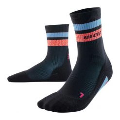 Skarpety kompresyjne damskie sportowe CEP Miami Vibes 80's krótkie. Czarne skarpety damskie CEP, bez wzorów, z elastanu. Za 74.00 zł.