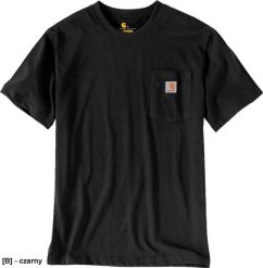 R.E.I.S. CA-TSHIRT - T-shirt męski Carhartt Workwear Pocket K87 - czarny M. Czarne t-shirty męskie R.E.I.S., m, bez wzorów, bez kołnierzyka. Za 99.56 zł.