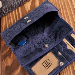 Paolo Peruzzi Portfel damski skórzany duży w róże granatowy T-107-HDB. Czerwone portfele damskie Paolo Peruzzi, bez wzorów. Za 124.59 zł.