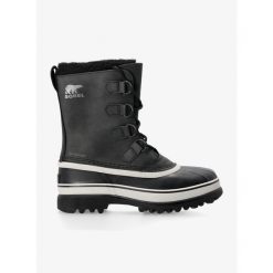 Buty zimowe męskie Sorel Caribou WP. Czarne trekkingi męskie Sorel, na zimę, trekkingowe. Za 749.99 zł.
