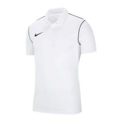 Koszulka do piłki nożnej męska Nike Polo Park 20. Niebieskie koszulki polo męskie Nike, m, bez wzorów, sportowe, bez ramiączek. Za 88.00 zł.