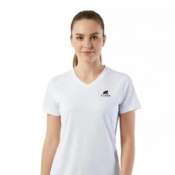 Koszulka sportowa Performance damska. Białe koszulki sportowe damskie FJORK MERINO, m, bez wzorów, z elastanu, bez kołnierzyka, bez ramiączek, trekkingowe. Za 399.00 zł.