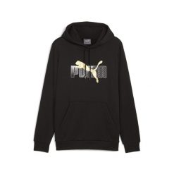 Męska bluza z kapturem ESS+ LOGO LAB PUMA Black. Białe bluzy sportowe męskie Puma, l, bez wzorów, z kapturem, do biegania. Za 135.00 zł.