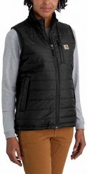 Carhartt Damska Kamizelka Carhartt Gilliam Vest Black. Czarne kurtki damskie Carhartt, bez wzorów, bez kaptura. Za 334.28 zł.