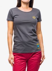 Koszulka wspinaczkowa damska La Sportiva Climbing on the Moon T-Shirt. Szare t-shirty damskie La Sportiva, m, bez wzorów, z bawełny, klasyczne, bez kołnierzyka. Za 163.79 zł.
