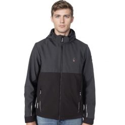 Kurtka turystyczna męska TIAGO SOFTSHELL wodoodporna. Zielone kurtki męskie Aulp, l, bez wzorów, z elastanu, bez kaptura. Za 539.99 zł.