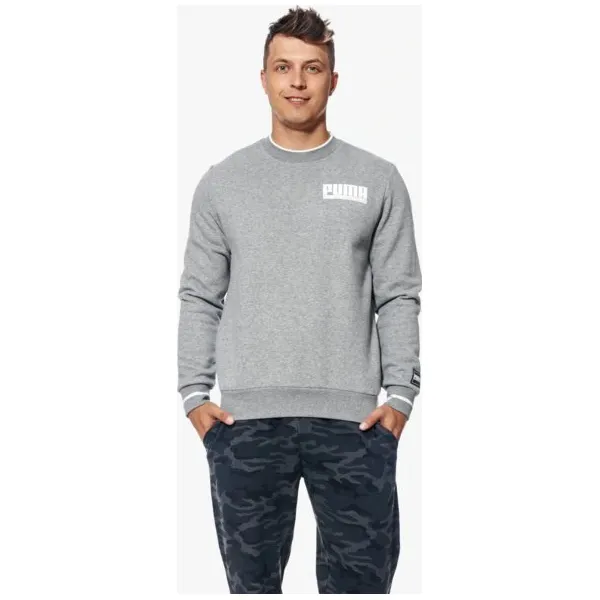Puma Bluza Style Athletics , szary, rozmiar M. Szare bluzy męskie Puma, m, bez wzorów, z bawełny, bez kaptura. W wyprzedaży za 189.99 zł.