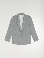 Żakiet - szary. Szare żakiety damskie Sinsay, l, bez wzorów. Za 79.99 zł.