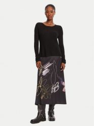 Desigual Sukienka codzienna Kala 25WWVK25 Czarny Slim Fit. Czarne sukienki damskie Desigual, na co dzień, s, bez wzorów, z syntetyku, bez kołnierzyka, bez ramiączek, proste. Za 629.99 zł.