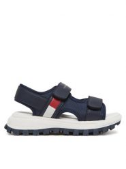 Tommy Hilfiger Sandały T3B2-33900-1591 M Granatowy. Niebieskie sandały chłopięce Tommy Hilfiger, z materiału, bez zapięcia. Za 219.99 zł.