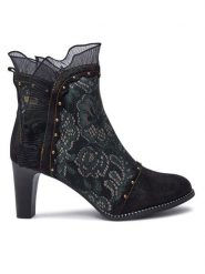 Laura Vita Botki Alcbaneo 160 Khaki. Brązowe botki damskie Laura Vita, ze skóry, bez obcasa, na słupku, bez zapięcia. Za 429.99 zł.